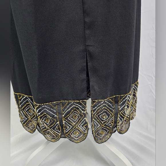 NWT Roaman's Beaded Black Chiffon 2pc Sleeveless Outfit sz 14W Formal Night Out - Picture 8 of 9